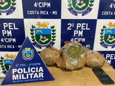 Imagem da notícia Mais de 2 kg de skunk são apreendidos com passageiro de ônibus em Costa Rica